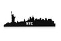 Wallity NYC Skyline - Yellow